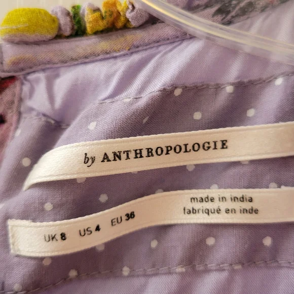 Anthropologie Purple Pleated Midi Dress - Picture 4 of 5